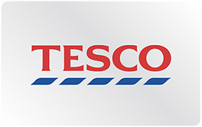 A white Tesco branded Gift Card with the logo in the center