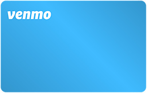 A blue colored Venmo branded Gift Card