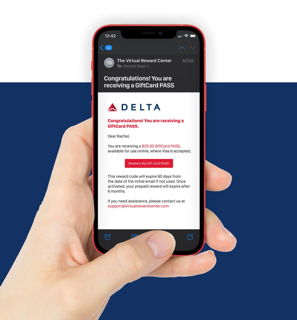 Gift Card Pass — Delta Email