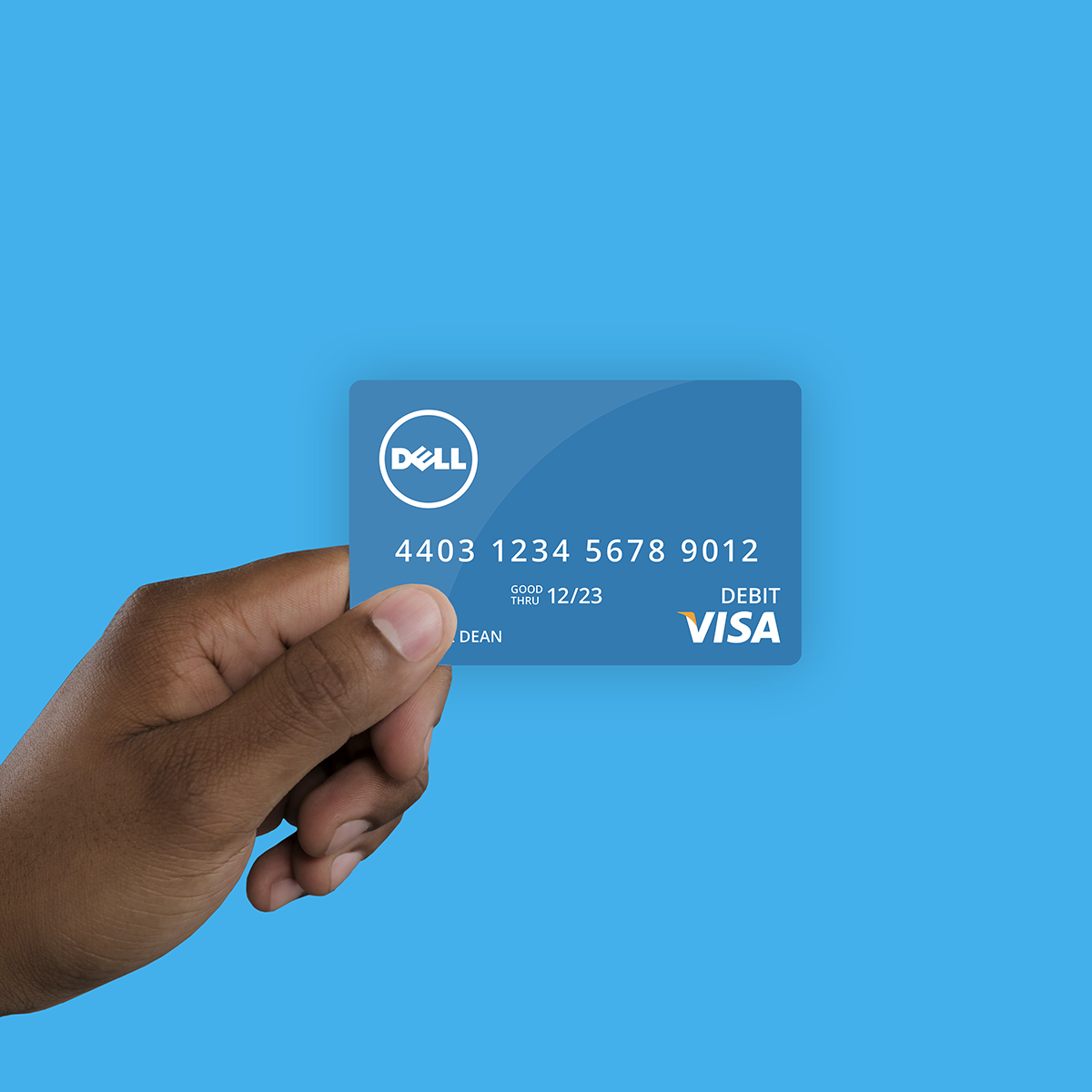 dell branded physical visa reward card