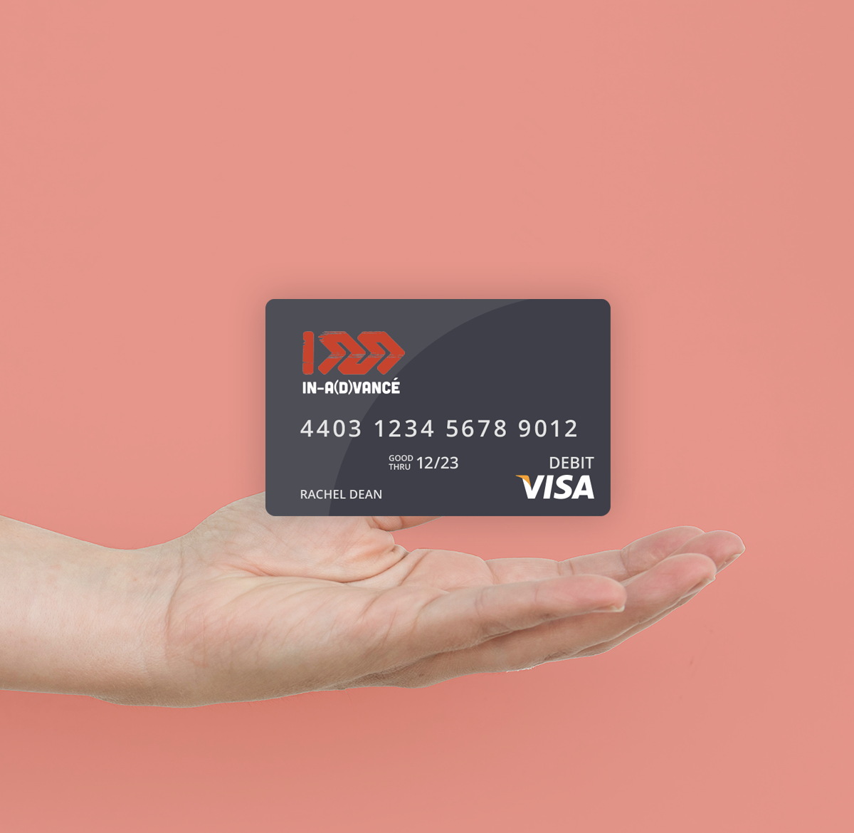 hand holding restricted access visa card