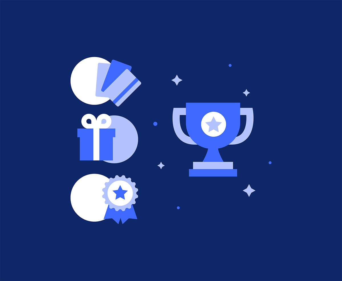 cards, presents, trophies icons