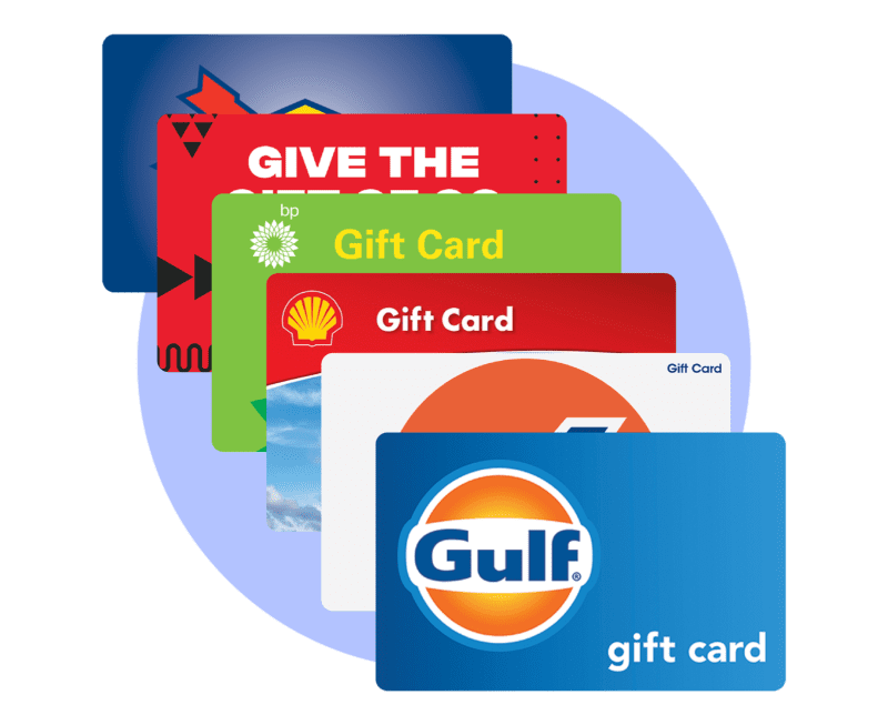 Virtual Incentives FuelCard stack of gift cards